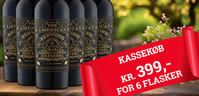 THE AMERICAN REDWOOD OAK AGED ZINFANDEL - CALIFORNIA – KASSEKØB (6 FLASKER) THE AMERICAN REDWOOD OAK AGED ZINFANDEL - CALIFORNIA – KASSEKØB (6 FLASKER)